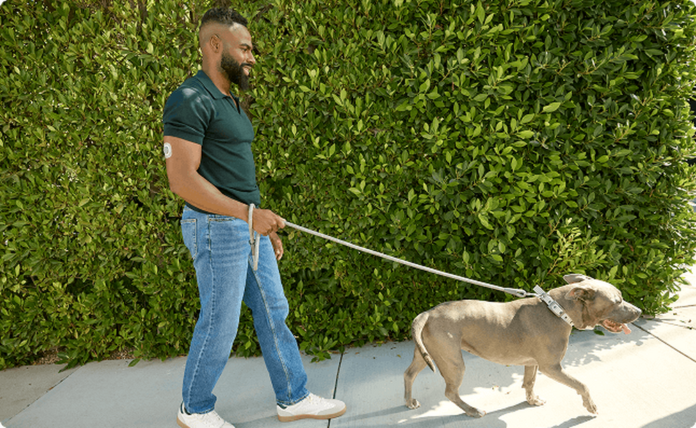 Man walking his dog